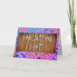 Vergiss mich nicht "Beggar Style Card" Karte