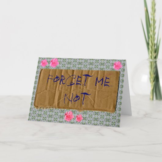 Vergiss mich nicht "Beggar Style Card" Karte (Vorderseite)