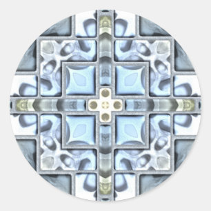 Vergiss mich nicht blau runder aufkleber