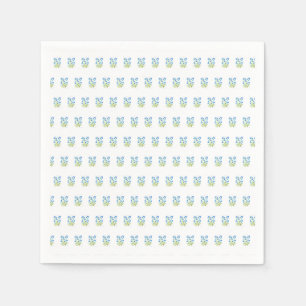 Vergiss mich nicht Blue Flowers Baby Shower Girl Serviette