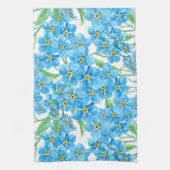 Vergiss mich nicht Blume, Aquarellmuster Geschirrtuch (Vertikal)