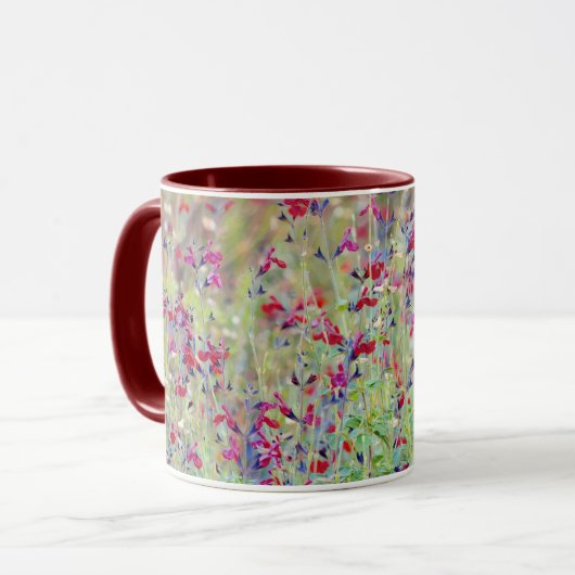 Vergiss mich nicht Blume Blumenkunst Tasse Cup (Vorderseite Links)