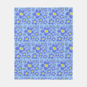 Vergiss mich nicht, Blume Design auf Fleece Blanke (Vorderseite)