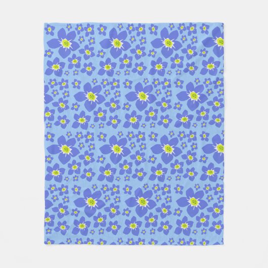 Vergiss mich nicht, Blume Design auf Fleece Blanke (Vorderseite)