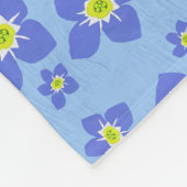Vergiss mich nicht, Blume Design auf Fleece Blanke (Ecke)