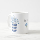 Vergiss mich nicht Blume Lover Keramik Kaffeetasse (Vorderseite Links)