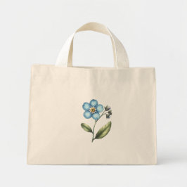 Vergiss mich nicht Blume Mini Stoffbeutel