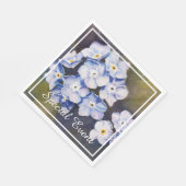 Vergiss mich nicht Blume Serviette (Ecke)