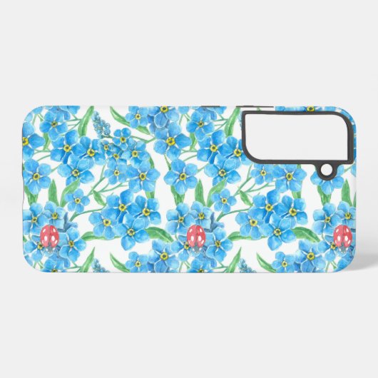 Vergiss mich nicht Blume und Ladybugs Samsung Galaxy Hülle (Rückseite (Horizontal))