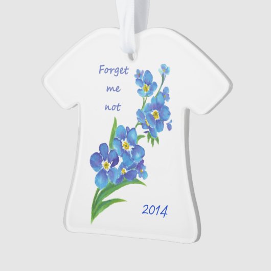 "Vergiss mich nicht" Blume zitieren nach eigenem E Ornament (Vorderseite)