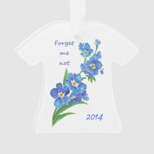 "Vergiss mich nicht" Blume zitieren nach eigenem E Ornament