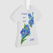 "Vergiss mich nicht" Blume zitieren nach eigenem E Ornament (Vorderseite)