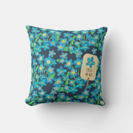 Vergiss mich nicht deutsche / englische blaue Wild Kissen