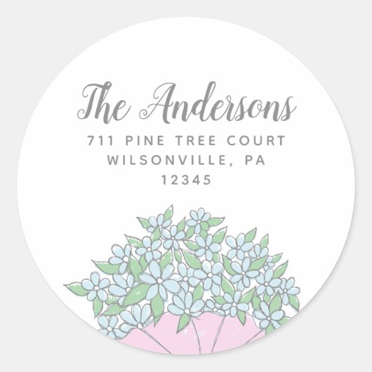 Vergiss mich nicht, die Rücksendeadressen-Aufklebe Runder Aufkleber (Vorderseite)