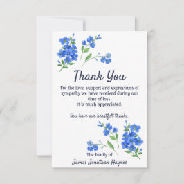 Vergiss mich nicht, dir zu danken Beerdigung Beile Dankeskarte