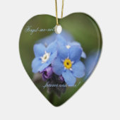 Vergiss mich nicht für immer und immer! keramikornament (Links)