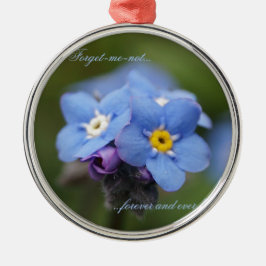 Vergiss mich nicht für immer und immer! silbernes ornament