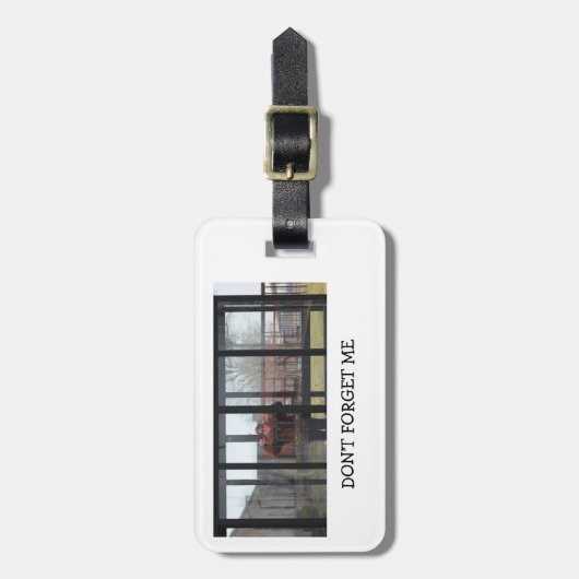 Vergiss mich nicht gepäckanhänger (Vorderseite vertikal)