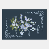 Vergiss mich nicht geschenkpapier set (Vorderseite)