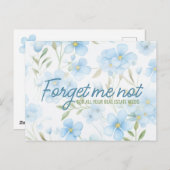 Vergiss mich nicht im Frühling Marketing Postkarte (Vorne/Hinten)