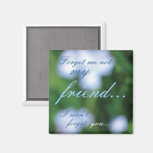 Vergiss mich nicht... Magnet (Vorderseite/Rückseite)