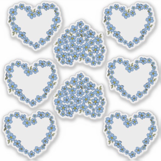 Vergiss mich nicht, mit Herzensrahmen Blume zu mac Aufkleber (Vorderseite)