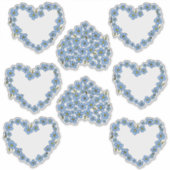 Vergiss mich nicht, mit Herzensrahmen Blume zu mac Aufkleber (Vorderseite)