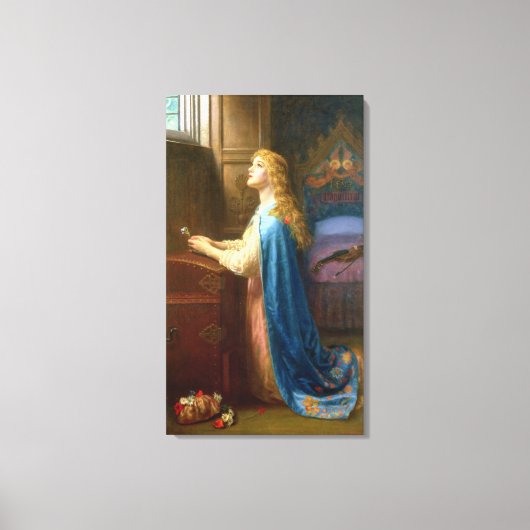 "Vergiss mich nicht" (Öl auf Leinwand) Leinwanddruck (Vorderseite)