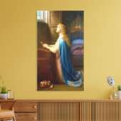 "Vergiss mich nicht" (Öl auf Leinwand) Leinwanddruck (Insitu (Wohnzimmer))