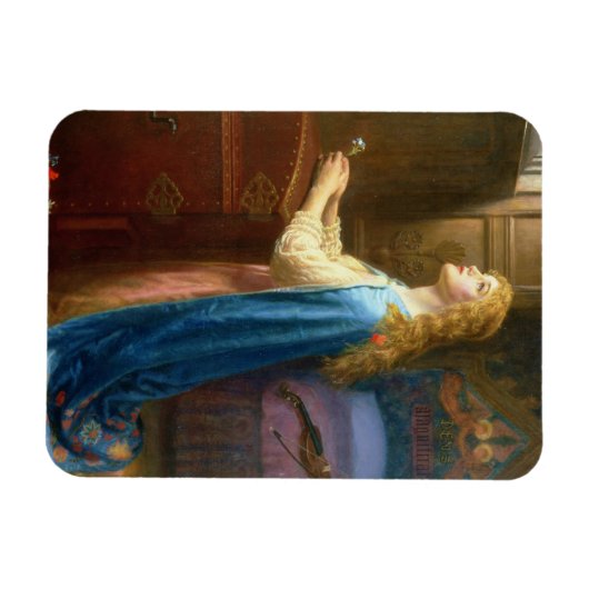 "Vergiss mich nicht" (Öl auf Leinwand) Magnet (Horizontal)