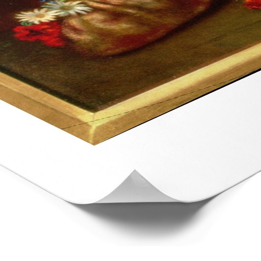 "Vergiss mich nicht" (Öl auf Leinwand) Poster (Ecke)