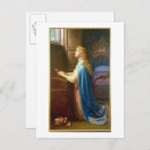 "Vergiss mich nicht" (Öl auf Leinwand) Postkarte (Vorne/Hinten)