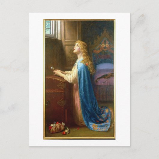 "Vergiss mich nicht" (Öl auf Leinwand) Postkarte (Vorderseite)