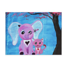 Vergiss mich nicht, rosa Elefantenkatze Kirschblos