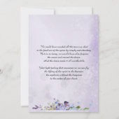 Vergiss mich nicht, Schmetterlinge zu feiern Einladung (Rückseite)