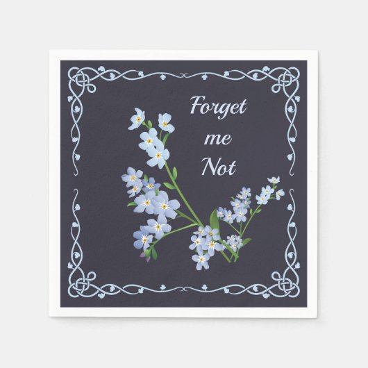 Vergiss mich nicht serviette (Vorderseite)