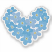 Vergiss mich nicht - transparent aufkleber (Vorderseite)