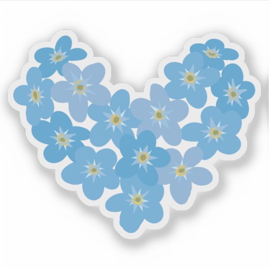 Vergiss mich nicht - transparent aufkleber (Vorderseite)