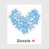 Vergiss mich nicht - transparent aufkleber (Blatt)