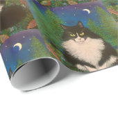 Vergiss mich nicht Tuxedo Katze Geschenkpapier (Rolleneckpunkt)