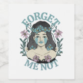 Vergiss mich nicht weinetikett (Einzelnes Label)