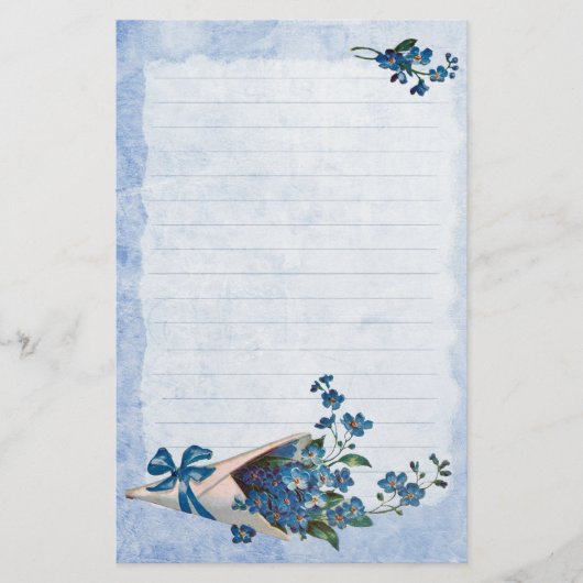 Vergiss mich Nots Briefpapier (Vorderseite)