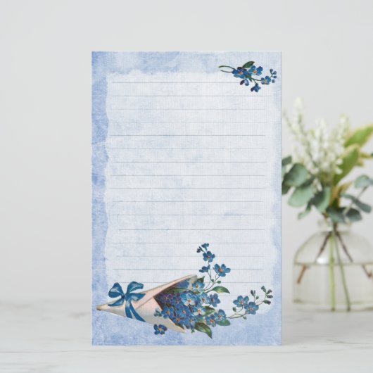 Vergiss mich Nots Briefpapier (Stehend Vorderseite)