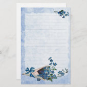 Vergiss mich Nots Briefpapier (Vorne/Hinten)