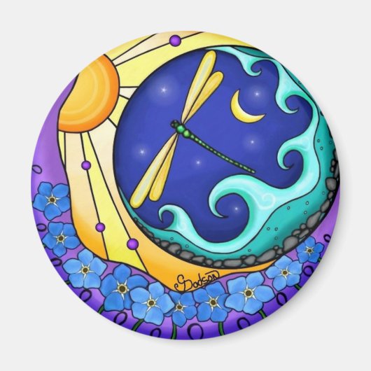 Vergiss mich Nots Magnet (Vorne)