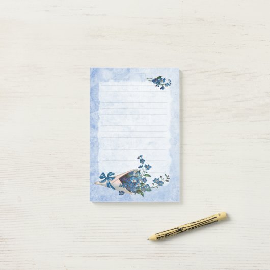 Vergiss mich Nots Post-it Klebezettel (Auf Schreibtisch)