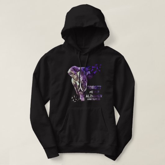 Vergiss nicht Alzheimer-Bewusstsein Hoodie (Design vorne)