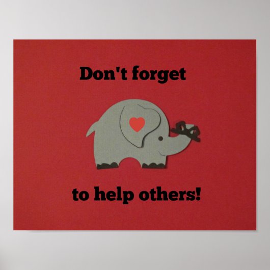 Vergiss nicht, anderen zu helfen! poster (Vorne)