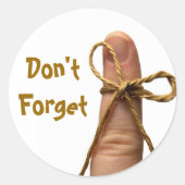 Vergiss nicht Aufkleber (Vorderseite)