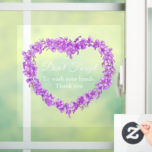 Vergiss nicht, dass das Herz nicht vergisst, dir d Fensteraufkleber (Zuhause)